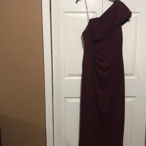 One shoulder long dress